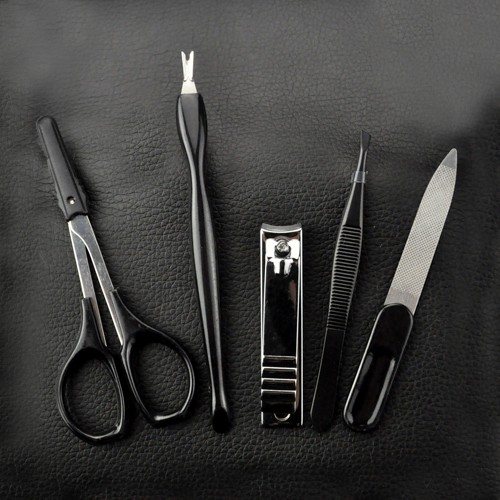 5pc Manicure Set Clippers Tweezers Nail Care