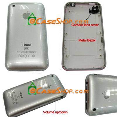 16GB iPhone 3G Rear Case With Chrome Bezel Silver