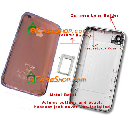 iPhone 3GS Rear Panel Housing with Metal Bezel
