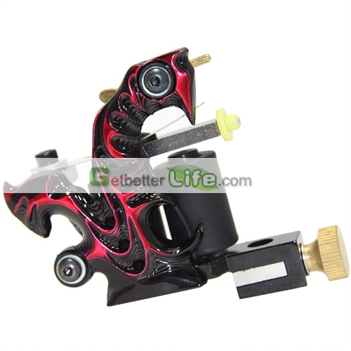 Steel tattoo machine frame. Extremely smooth running with a strong