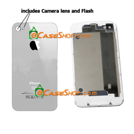 White Glass iPhone 4 16GB Back Cover Battery Door