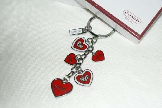 Coach Heart Keychain