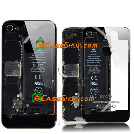 iPhone 4 Battery door Transparent Black