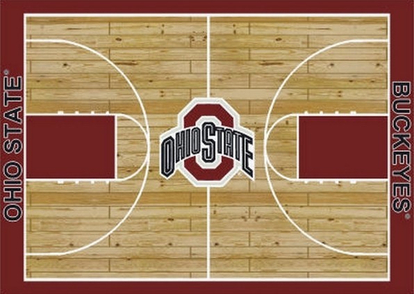 CollegeCourtOhioStateBuckeyesRug