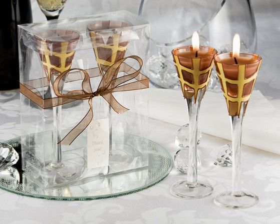 A81005 - Martini For Two Double Martini Glass Candle Favour