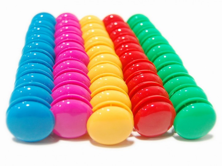 100 Pcs Power Magnets-0.78 inch Diameter-Assorted Colors