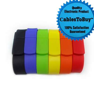 CablesToBuy™ 2G USB Silicone Bracelet