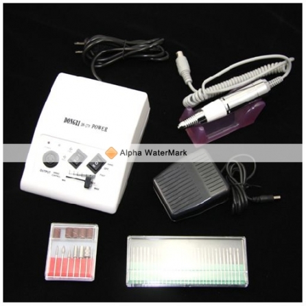 White 278 Electric Nail Manicure Pedicure Drill File Tool kit 12V