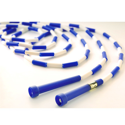 8ft Blue with White Segmented Skip Rope