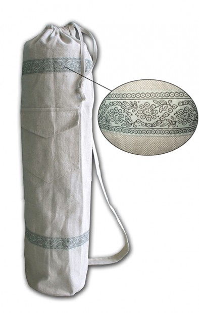 GOGO Indian Pattern Hemp Roomy Yoga Mat Bag