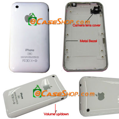 16 iPhone 3G Rear Panel Housing With Chromel Bezel