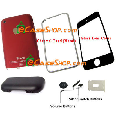 Red iPhone battery door back cover 2g 16gb
