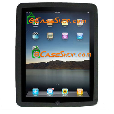Soft Silicone Skin Cover Case For Apple iPad Black