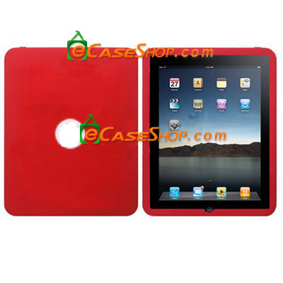 Apple iPad Silicone Gel Cover Protective Case Red