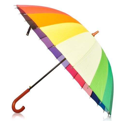 Citymoon 24 Panels Rainbow Waterproof Umbrella