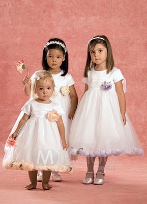 White-Short-Sleeves-Sash-Satin-Organza-Flower-Girl-Dress-14749-1