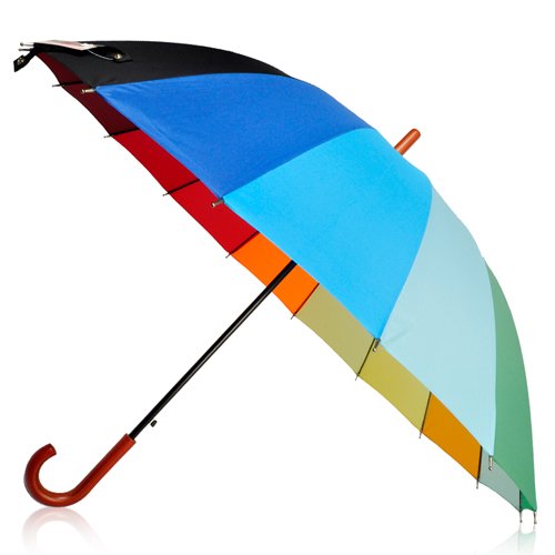 Citymoon 16 Panels Rainbow Waterproof Umbrella