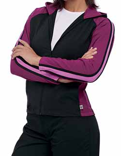 urbane fleece scrub jacket - UR-9524LBKL