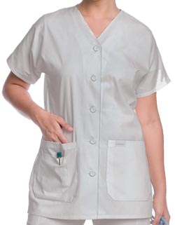 white scrubs - LA-8265LPML