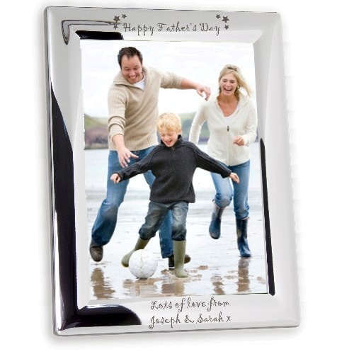 Engraved Happy Fathers Day Photo Frame