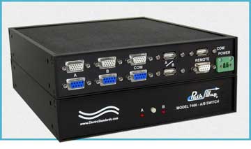 Model 7466 DB9, HD15, USB A/B KVM Switch Box