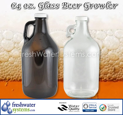 Glass Beer Growler - Clear and Amber