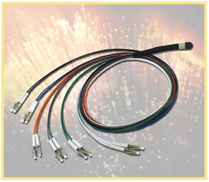 MTP LC Duplex Fiber Optic Fanout Cable