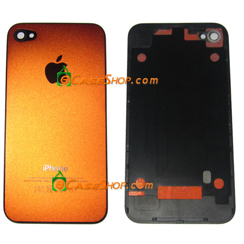 iPhone 4 Rear Plate with Bezel Frame Orange