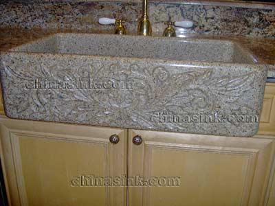 rustic-gold-granite-carving-farm-sink-kitchen-project-02