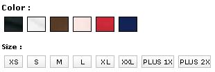 Colors and Sizes of PA-L516C