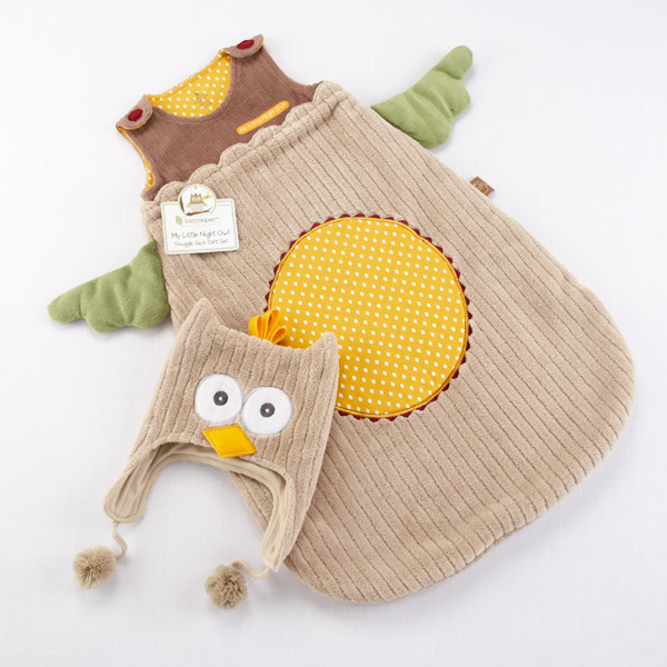 Baby Aspen My Little Night Owl Snuggle Sack and Cap BA15002NA2