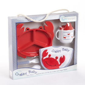Baby Aspen Crabby Baby Mealtime Gift Set