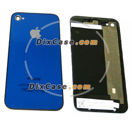 iPhone 4 Battery Door Glass Blue