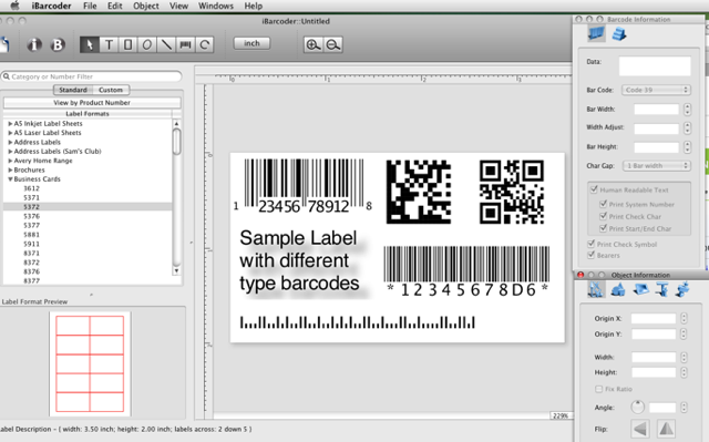 iBarcoder - mac barcode screen shot