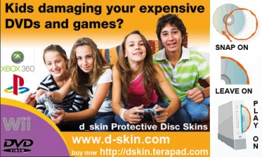 D SKINS scratch protectors for disks