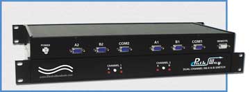 M7211 2-Channel DB9 A/B Switch, Contact Closure