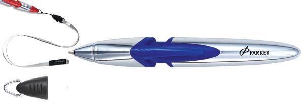 Parker Slinger II Chrome Blue Ballpoint Pen