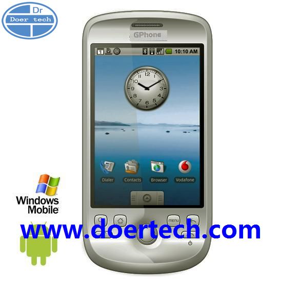 www.doertech.com Sell GPhone G2 Quadband Dual OS Andriod1.6WM6.5 Wifi GPS Smart Phone-1