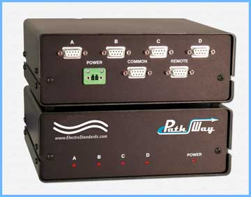 Model 7385 DB9 A/B/C/D Low-Impedance Switch