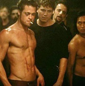 Brad Pitt.Fight club to lose love handles